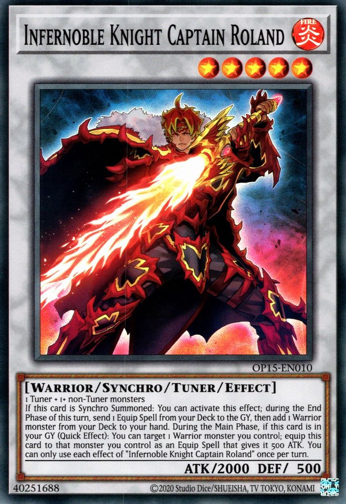 Infernoble Knight Captain Roland (OP15-EN010) - Super Rare
