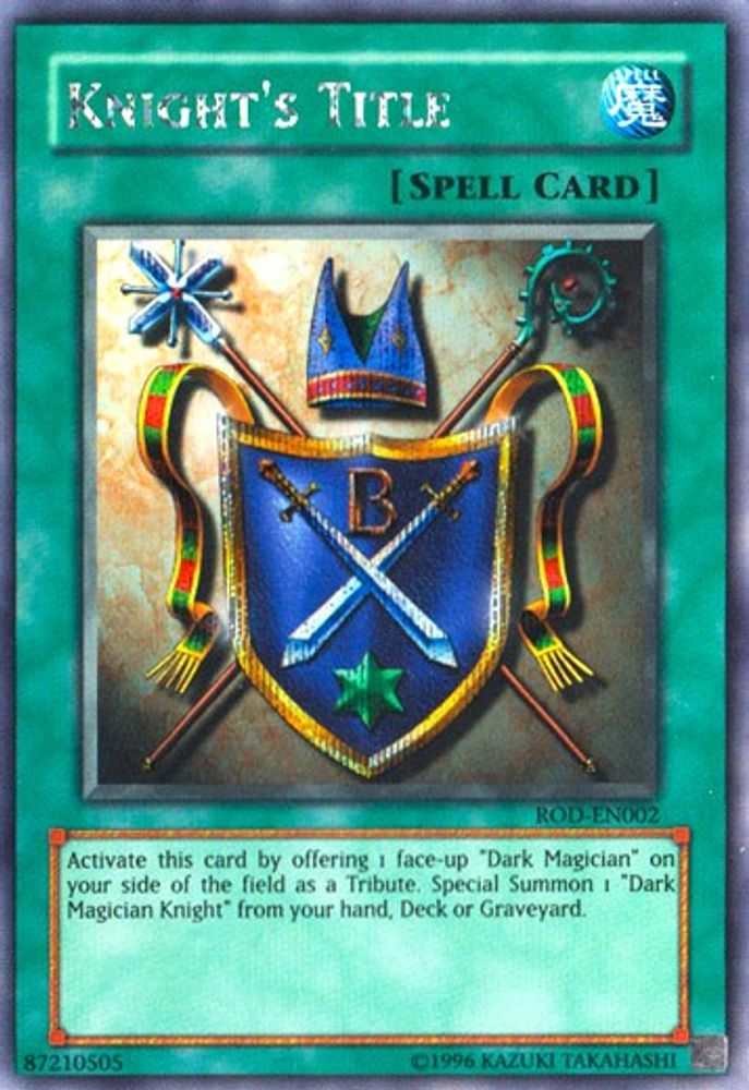 Knight's Title (Reshef of Destruction) (Secret Rare) (ROD-EN002) - Secret Rare