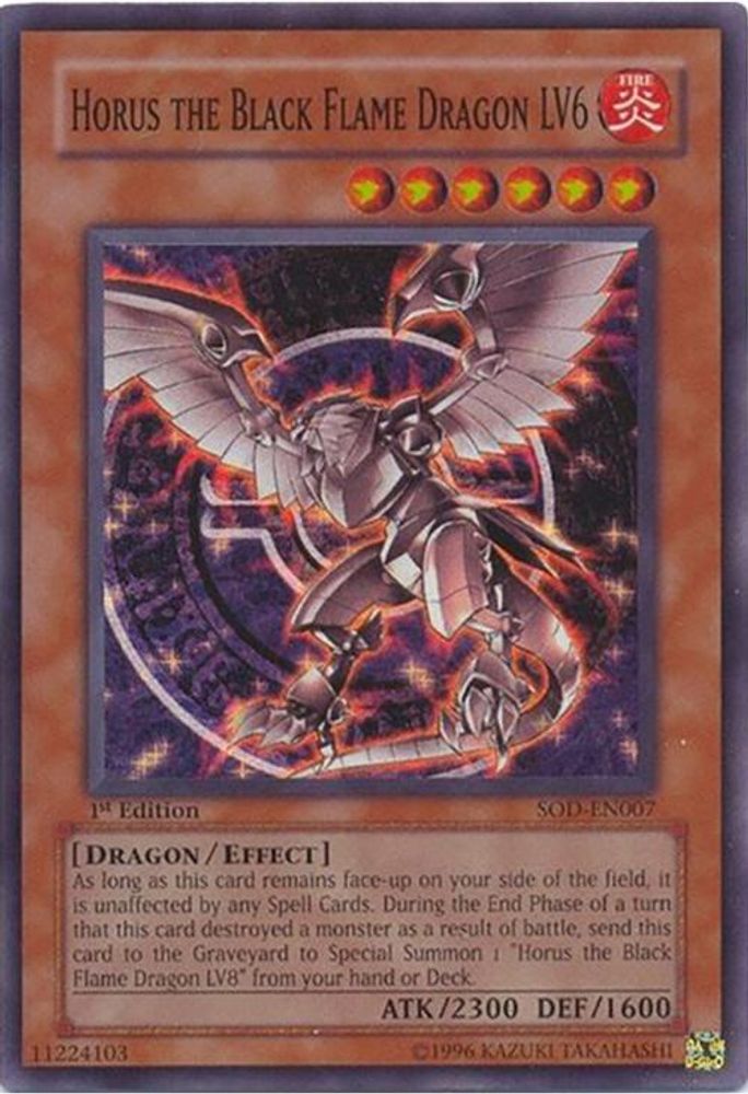 Horus the Black Flame Dragon LV6 (SOD-EN007) - Super Rare
