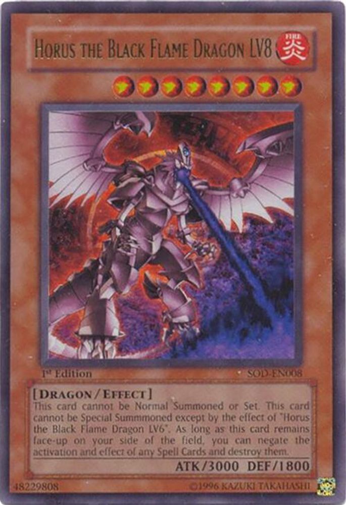 Horus the Black Flame Dragon LV8 (SOD-EN008) - Ultra Rare