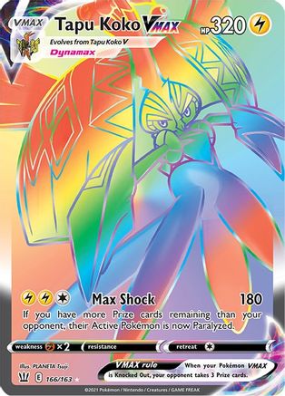 Tapu Koko VMAX (Secret) 166/163  - Holofoil - Secret Rare