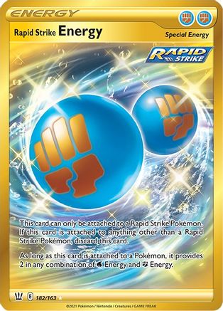 Rapid Strike Energy (Secret) 182  - Holofoil - Secret Rare