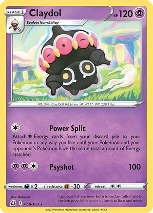 Claydol 058/163  - Rare