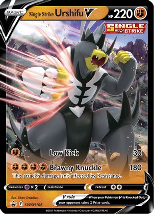 Urshifu V à frappe unique (SWSH106) [Épée et bouclier : Black Star Promos] 