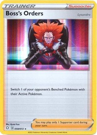 Boss's Orders 058/072  - Holofoil - Holo Rare