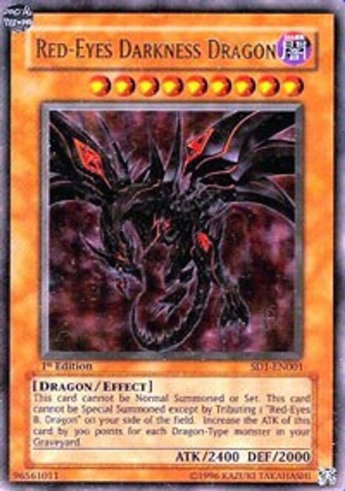 Red-Eyes Darkness Dragon (SD1-EN001) - Ultra Rare