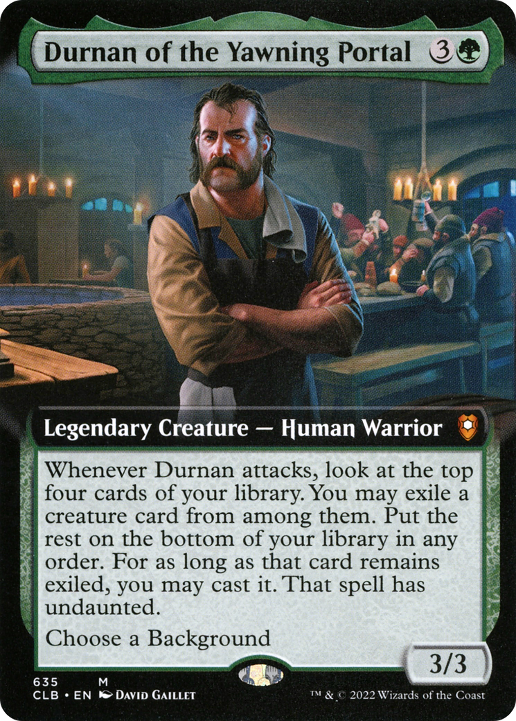 Durnan du portail béant (art étendu) [Commander Legends : Bataille de Baldur's Gate] 