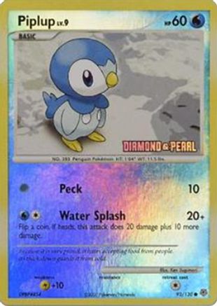Piplup - 93/130 [Diamond and Pearl]/130  - Reverse Holofoil - Promo