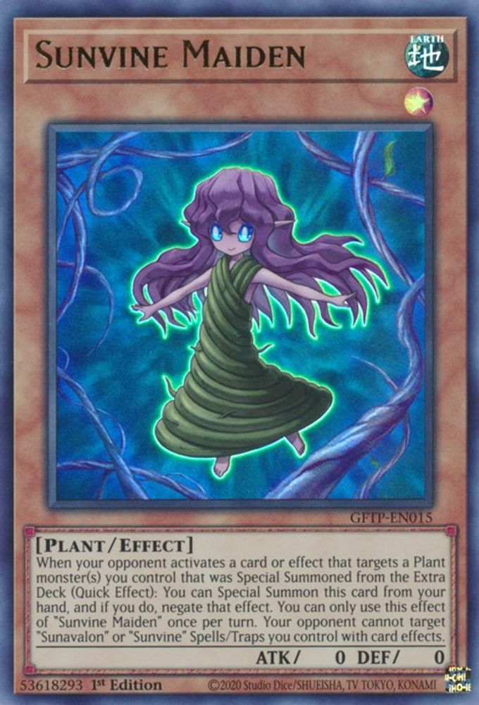 Sunvine Maiden (GFTP-EN015) - Ultra Rare