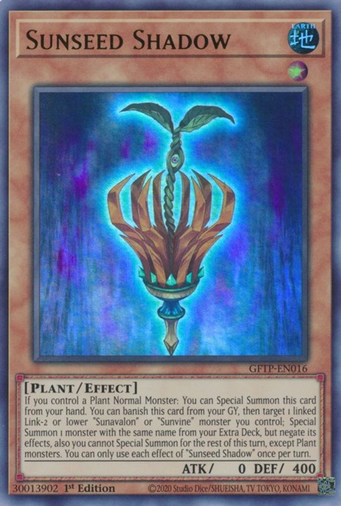 Sunseed Shadow (GFTP-EN016) - Ultra Rare