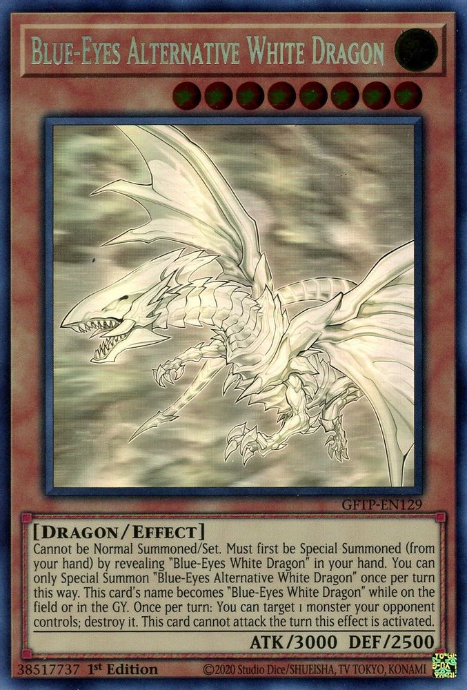 Blue-Eyes Alternative White Dragon (Ghost Rare) (GFTP-EN129) - Ghost Rare