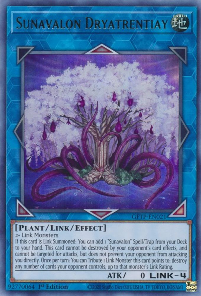 Sunavalon Dryatrentiay (GFTP-EN021) - Ultra Rare