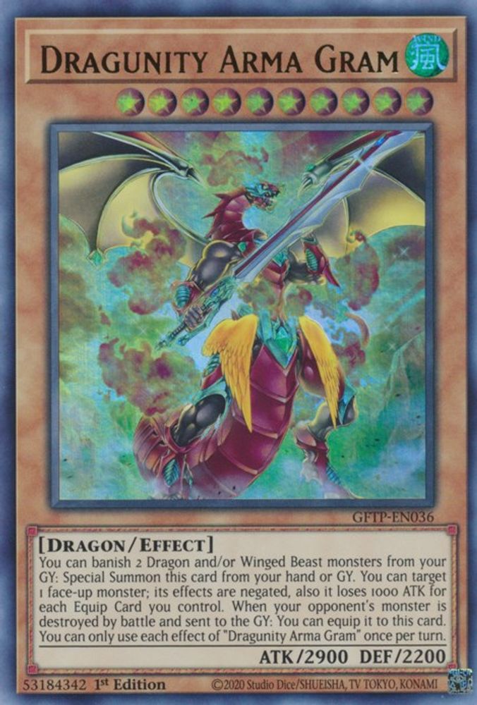 Dragunity Arma Gram (GFTP-EN036) - Ultra Rare