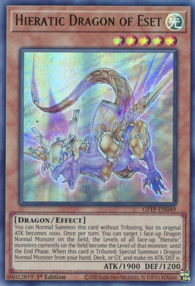 Hieratic Dragon of Eset (GFTP-EN049) - Ultra Rare