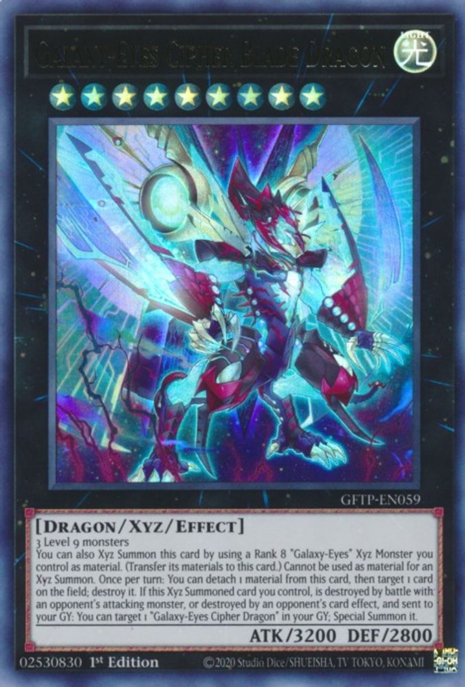 Galaxy-Eyes Cipher Blade Dragon (GFTP-EN059) - Ultra Rare