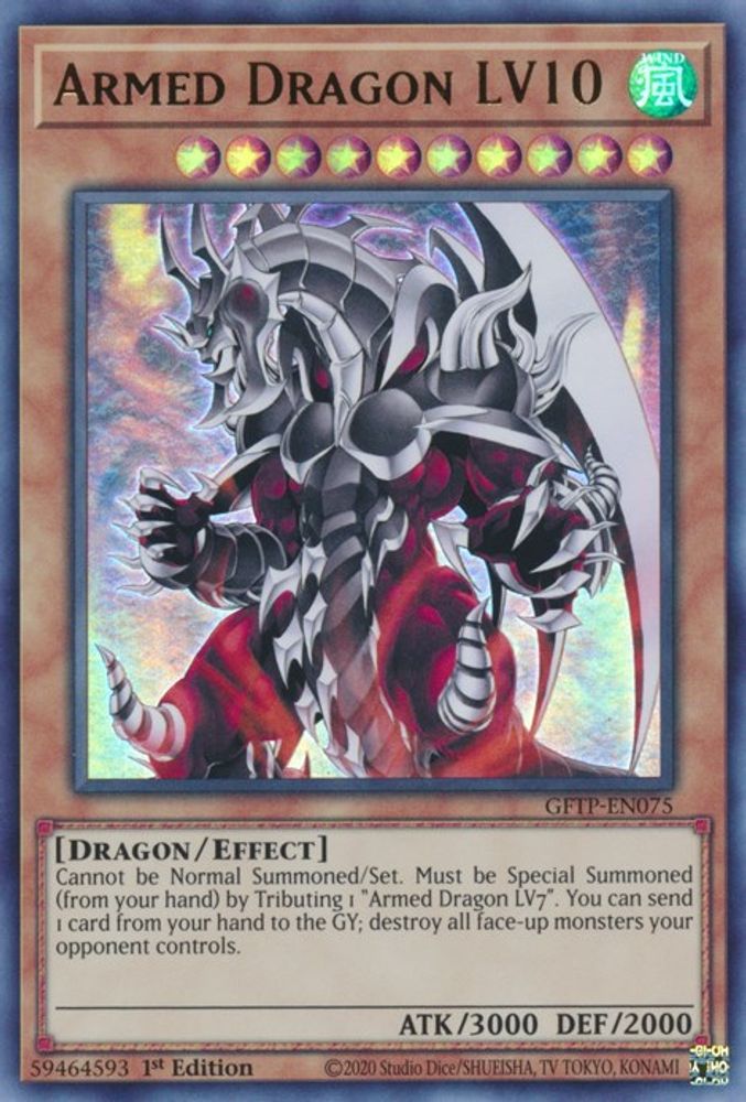 Armed Dragon LV10 (GFTP-EN075) - Ultra Rare