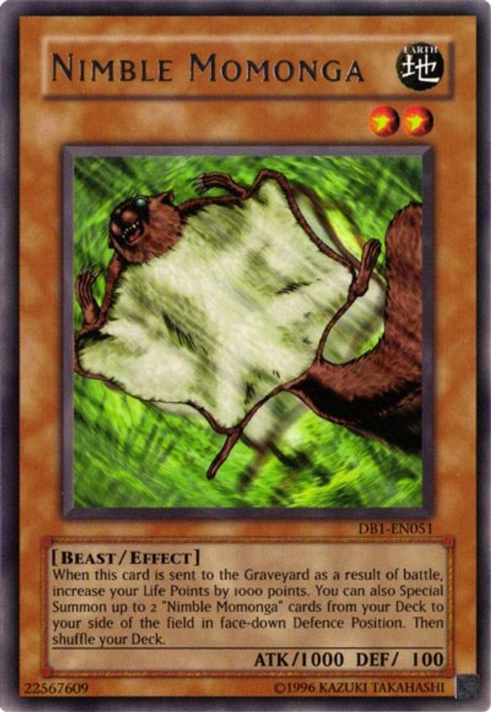 Nimble Momonga (DB1-EN051) - Rare