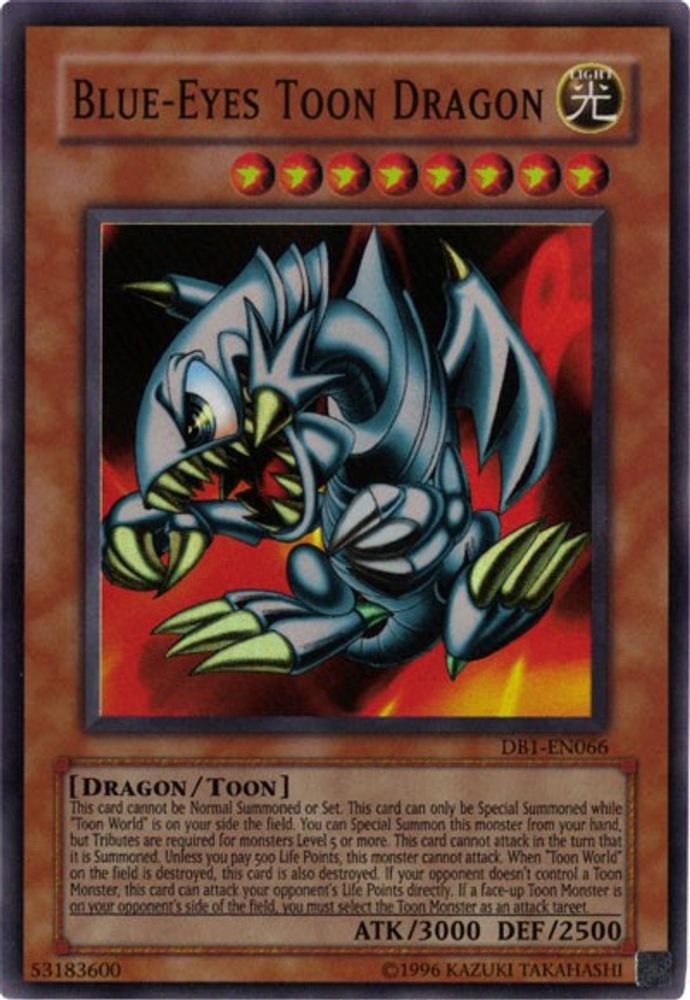 Blue-Eyes Toon Dragon (DB1-EN066) - Super Rare