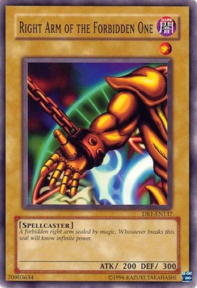 Right Arm of the Forbidden One (DB1-EN137) - Common