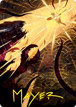 Defiant Strike Art Card (Gold-Stamped Signature) (ASSTX-062) - Art Series: Strixhaven