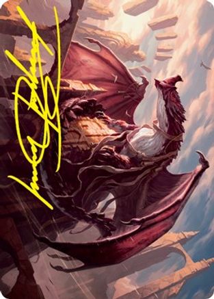 Velomachus Lorehold Art Card (Gold-Stamped Signature) (ASSTX-061) - Art Series: Strixhaven