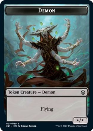 Demon // Fungus Beast Double-Sided Token (C21-7 // 15) - Commander 2021