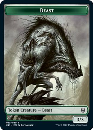 Beast (010) // Whale Double-Sided Token (C21-10 // 5) - Commander 2021