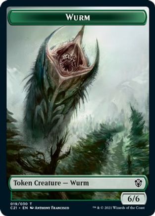 Wurm // Kraken Double-Sided Token (C21-19 // 4) - Commander 2021
