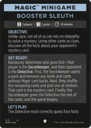 Magic Minigame: Booster Sleuth (KHM-003) - Kaldheim