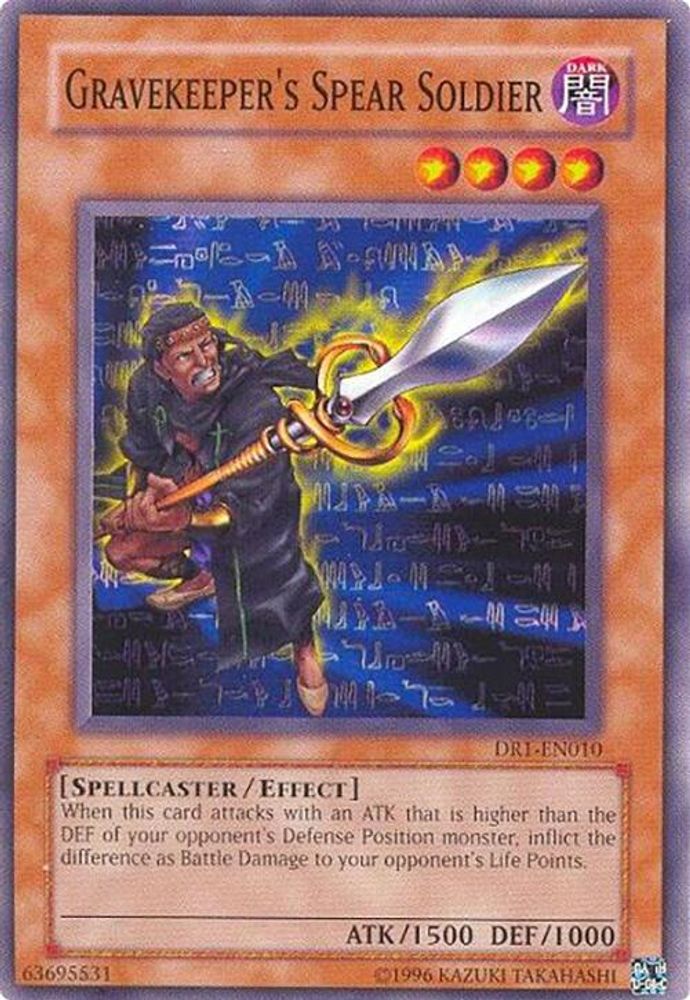 Gravekeeper's Spear Soldier (DR1-EN010) - Common