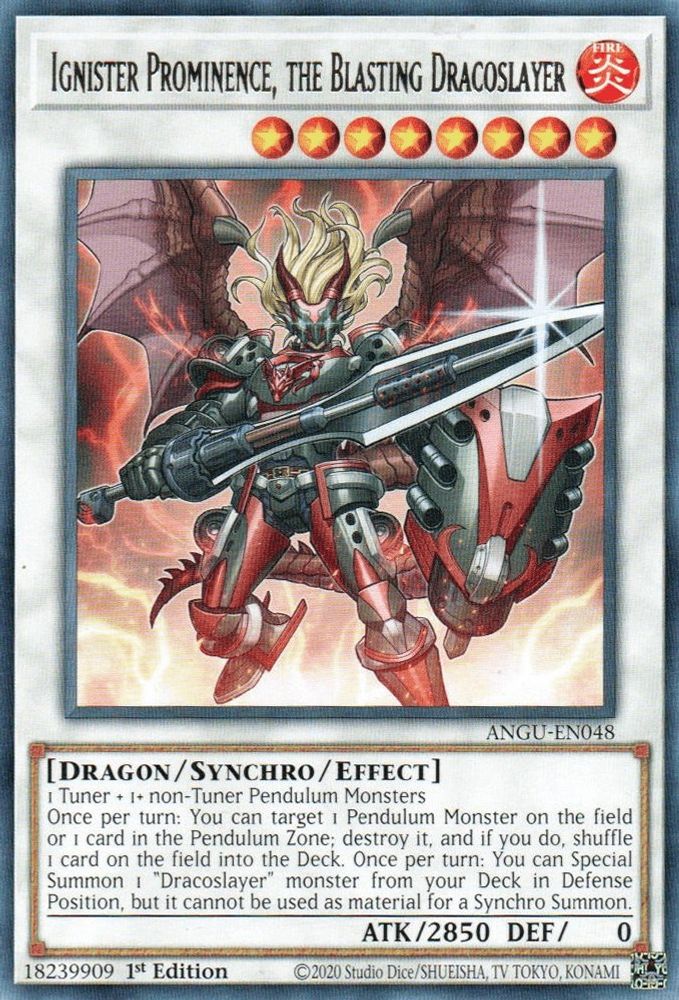Ignister Prominence, the Blasting Dracoslayer (ANGU-EN048) - Rare