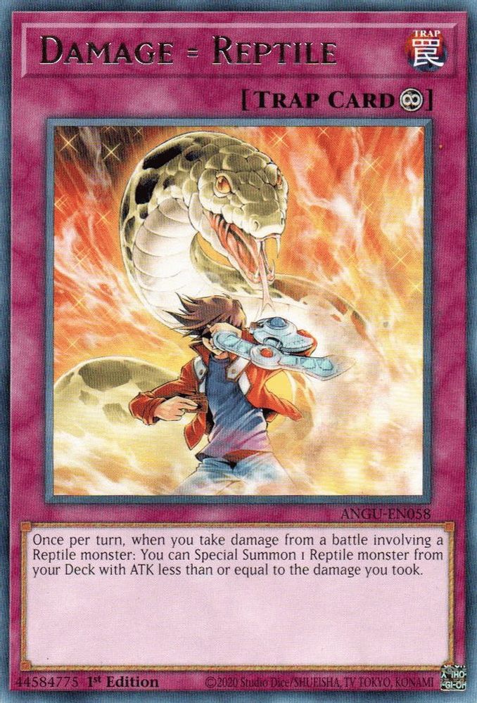 Damage = Reptile (ANGU-EN058) - Rare