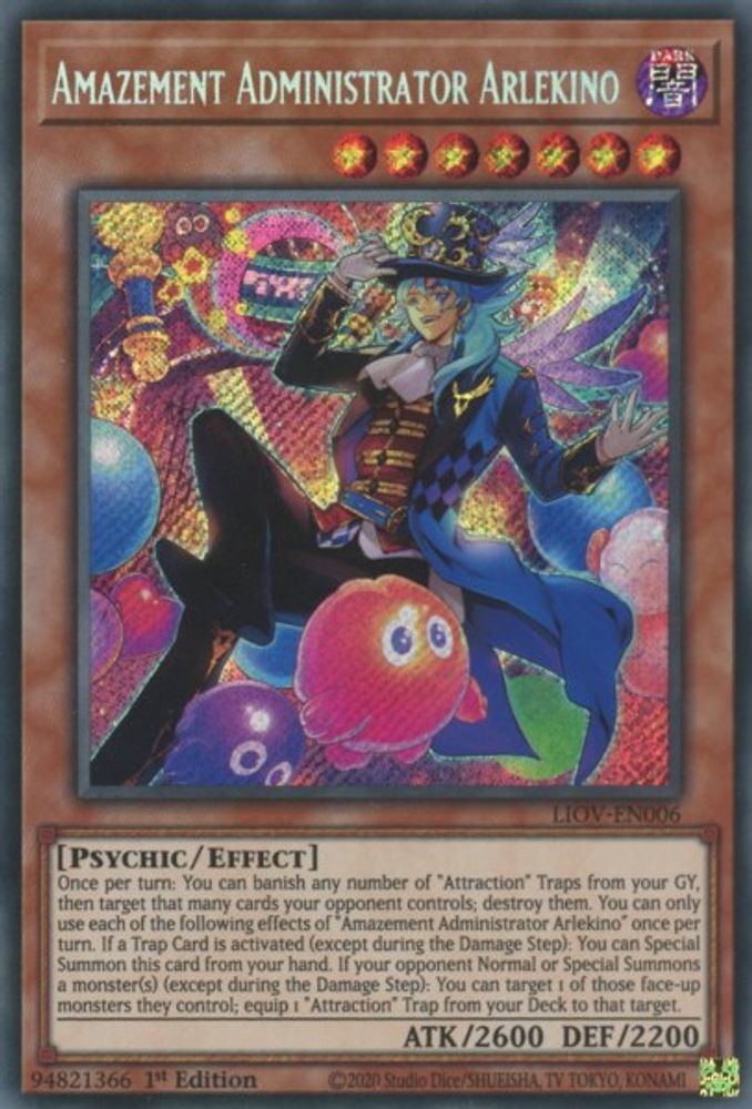 Amazement Administrator Arlekino (LIOV-EN006) - Secret Rare