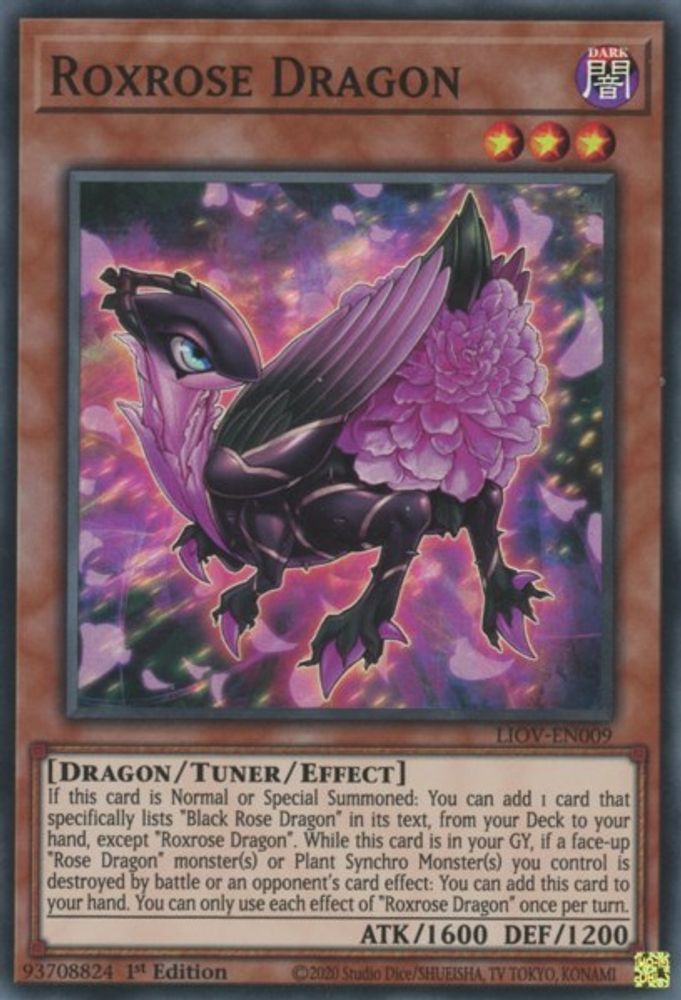 Roxrose Dragon (LIOV-EN009) - Super Rare