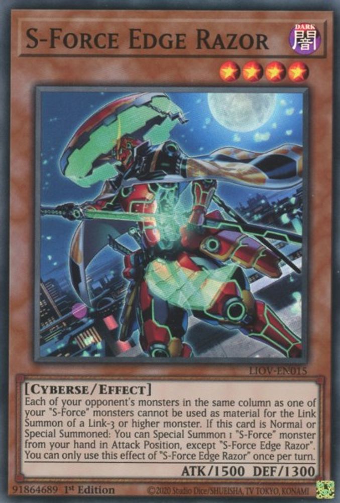 S-Force Edge Razor (LIOV-EN015) - Super Rare
