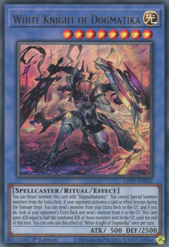 White Knight of Dogmatika (LIOV-EN032) - Ultra Rare