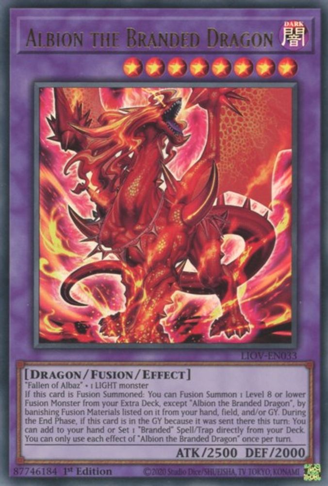 Albion the Branded Dragon (LIOV-EN033) - Ultra Rare