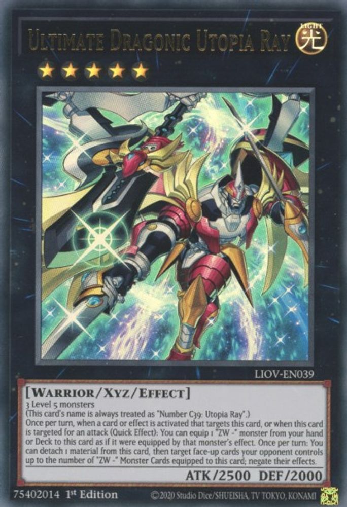 Ultimate Dragonic Utopia Ray (LIOV-EN039) - Ultra Rare
