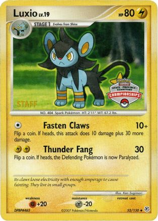 Luxio - 52/130 (State Championships) [Staff]/130  - Promo