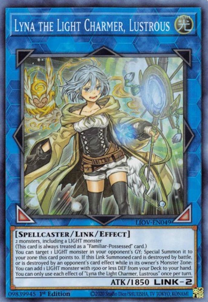 Lyna the Light Charmer, Lustrous (LIOV-EN049) - Super Rare