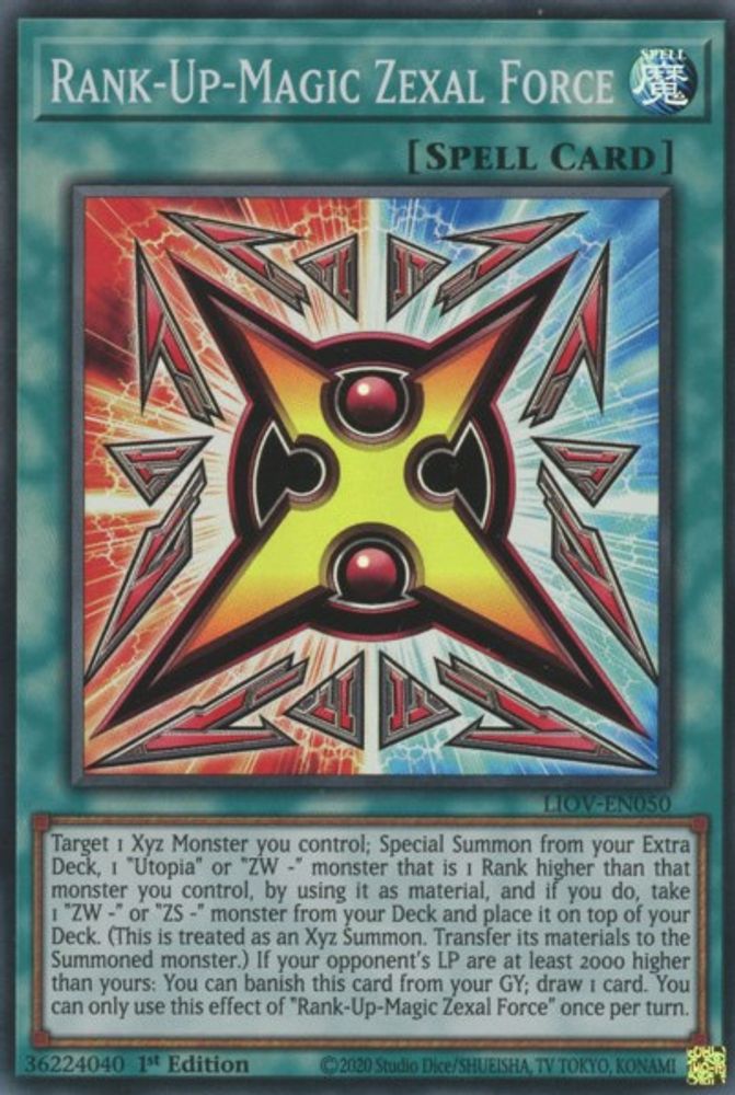 Force Zexal magique de rang supérieur [LIOV-EN050] Super Rare 