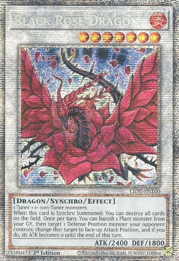 Black Rose Dragon (Starlight Rare) (LIOV-EN100) - Starlight Rare