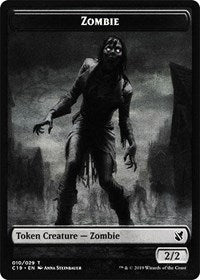 Zombie (010) // Zombie (011) Jeton double face [Jetons Commander 2019] 