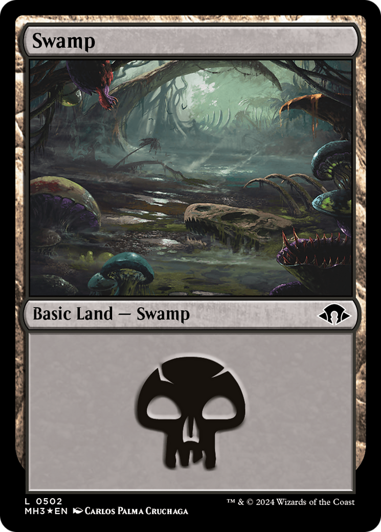 Swamp (0502) (Ripple Foil) (MH3-502) - Modern Horizons 3 Foil