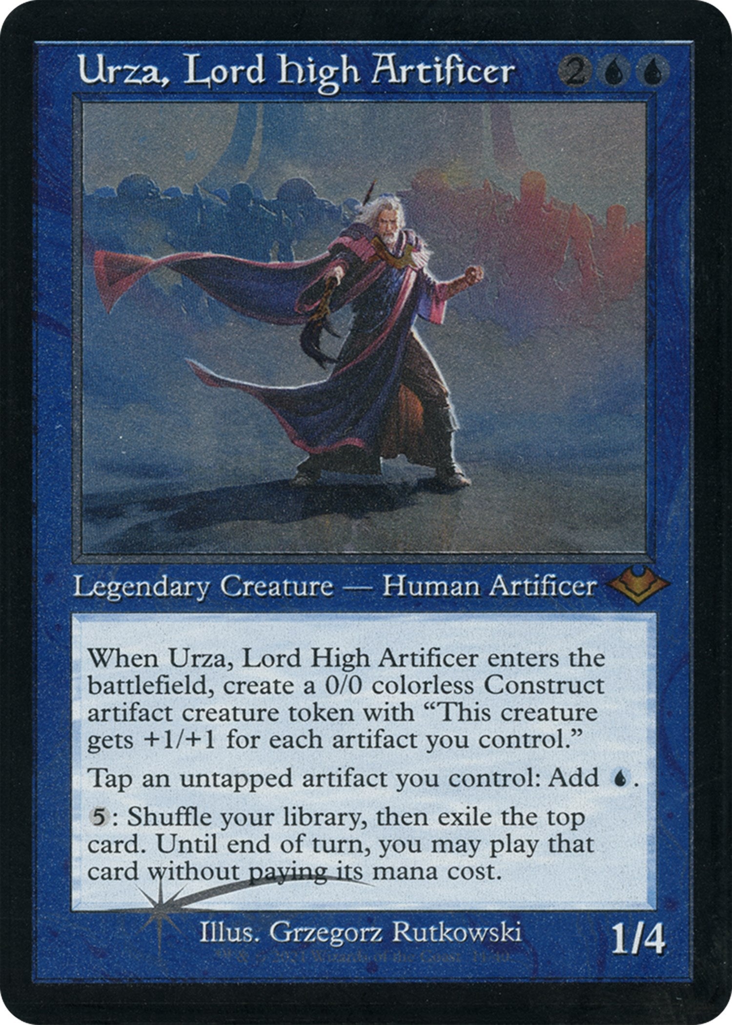 Urza, Lord High Artificer (Retro Foil Etched) [Horizons modernes] 