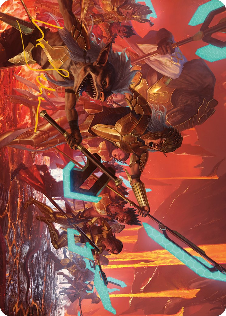 Carte d'art Roar of Resistance (signature estampillée or) [Phyrexia : All Will Be One Art Series] 