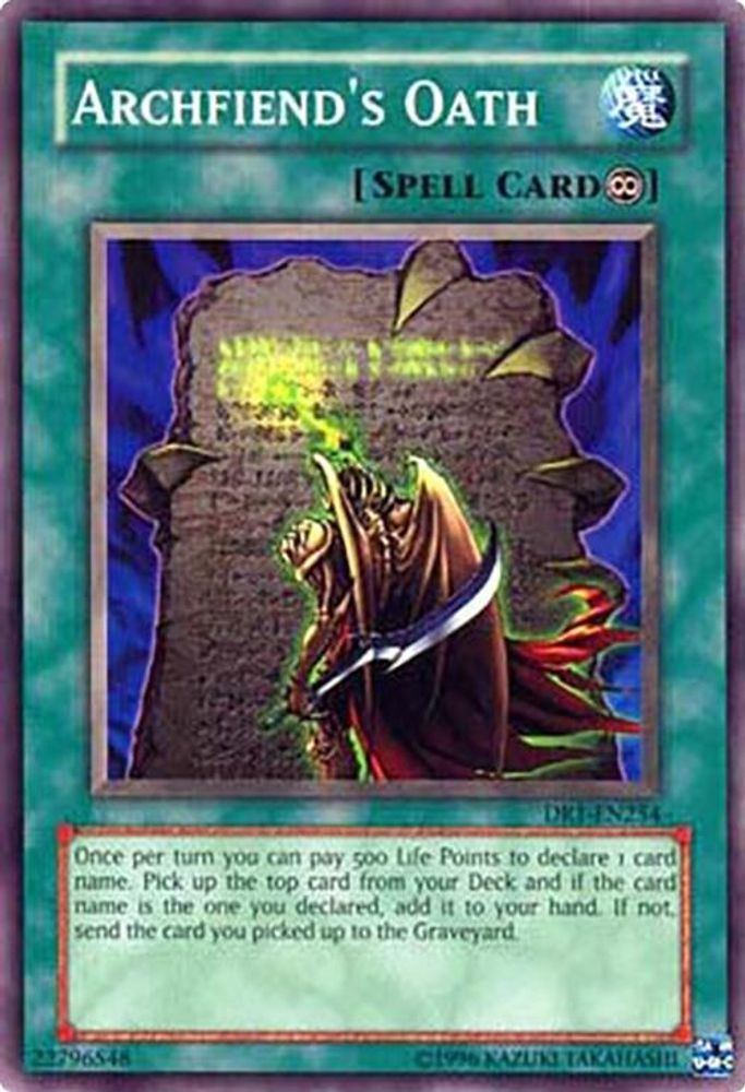 Archfiend's Oath (DR1-EN254) - Common