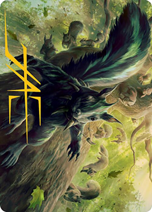 Chatterfang, Squirrel General Art Card (68) (Signature estampillée or) [Modern Horizons 2 Art Series] 