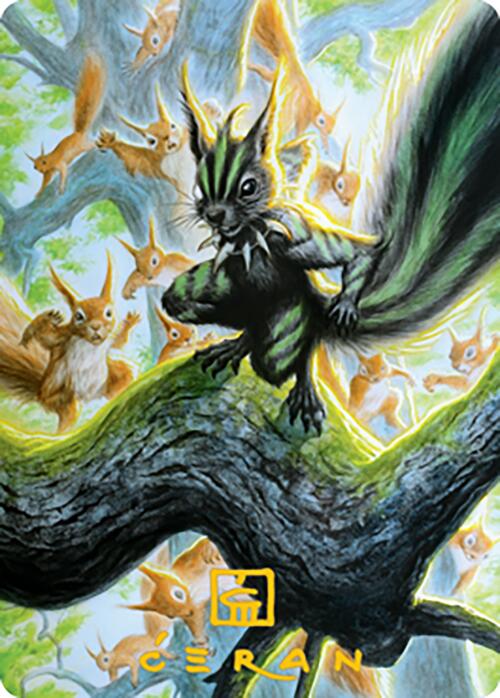 Chatterfang, Squirrel General Art Card (67) (Signature estampillée or) [Modern Horizons 2 Art Series] 