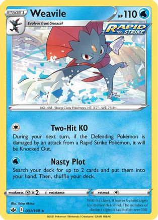 Weavile 031  - Holofoil - Holo Rare